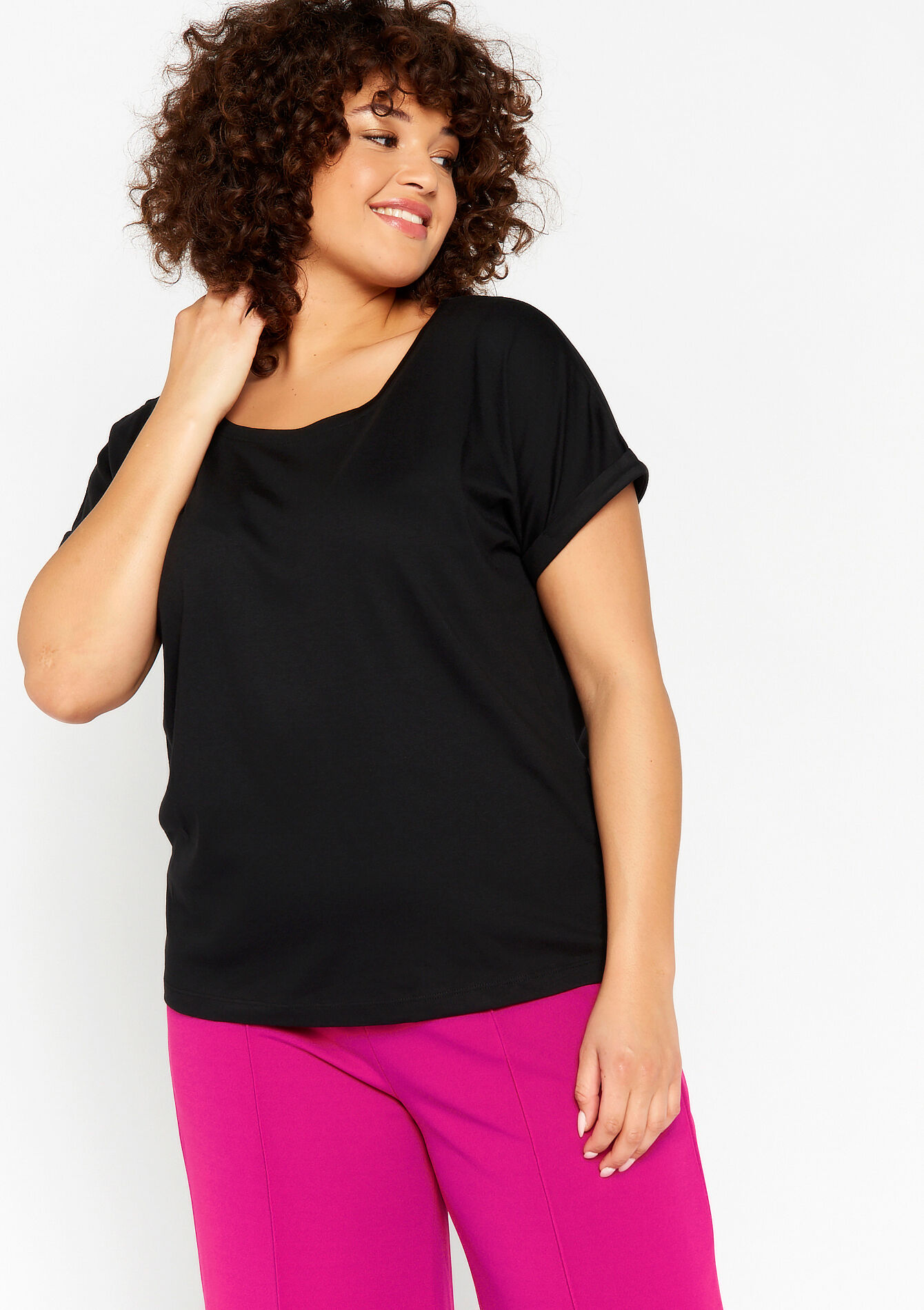 Basic T-shirt - BLACK - 02301308_1119