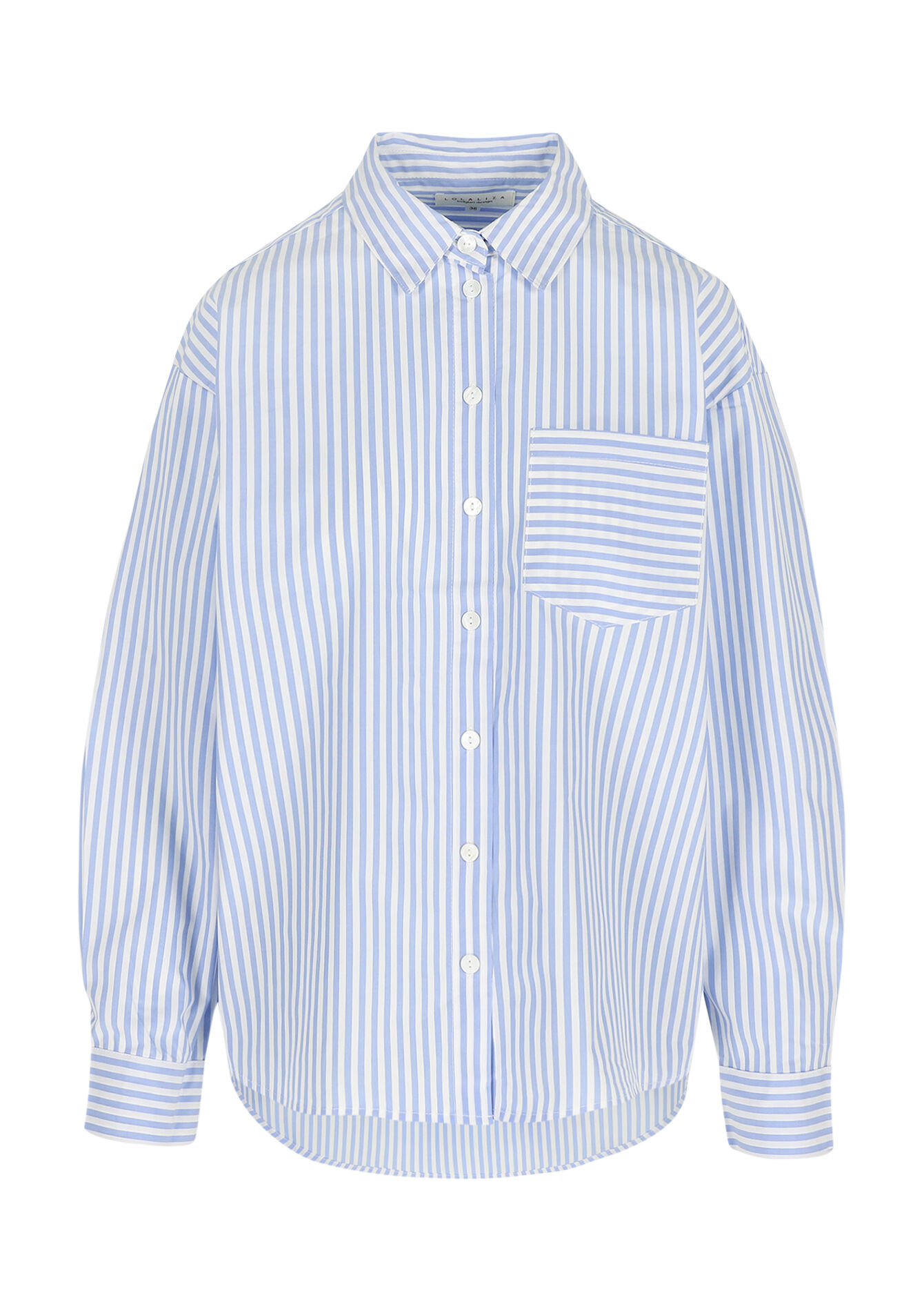 Oversized gestreept hemd, Oversized gestreept hemd - BLUE PASTEL - 05702931_3003