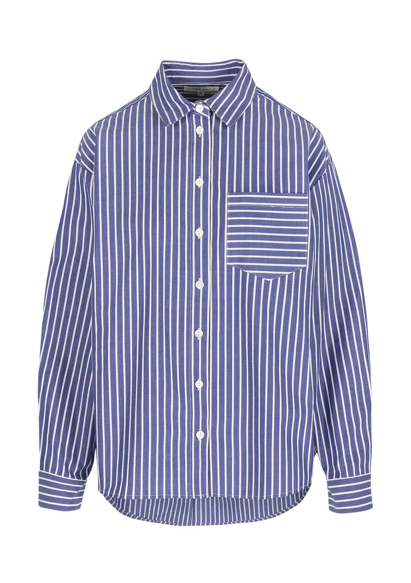 Oversized gestreept hemd, Oversized gestreept hemd - NAVY BASIC - 05702931_2723