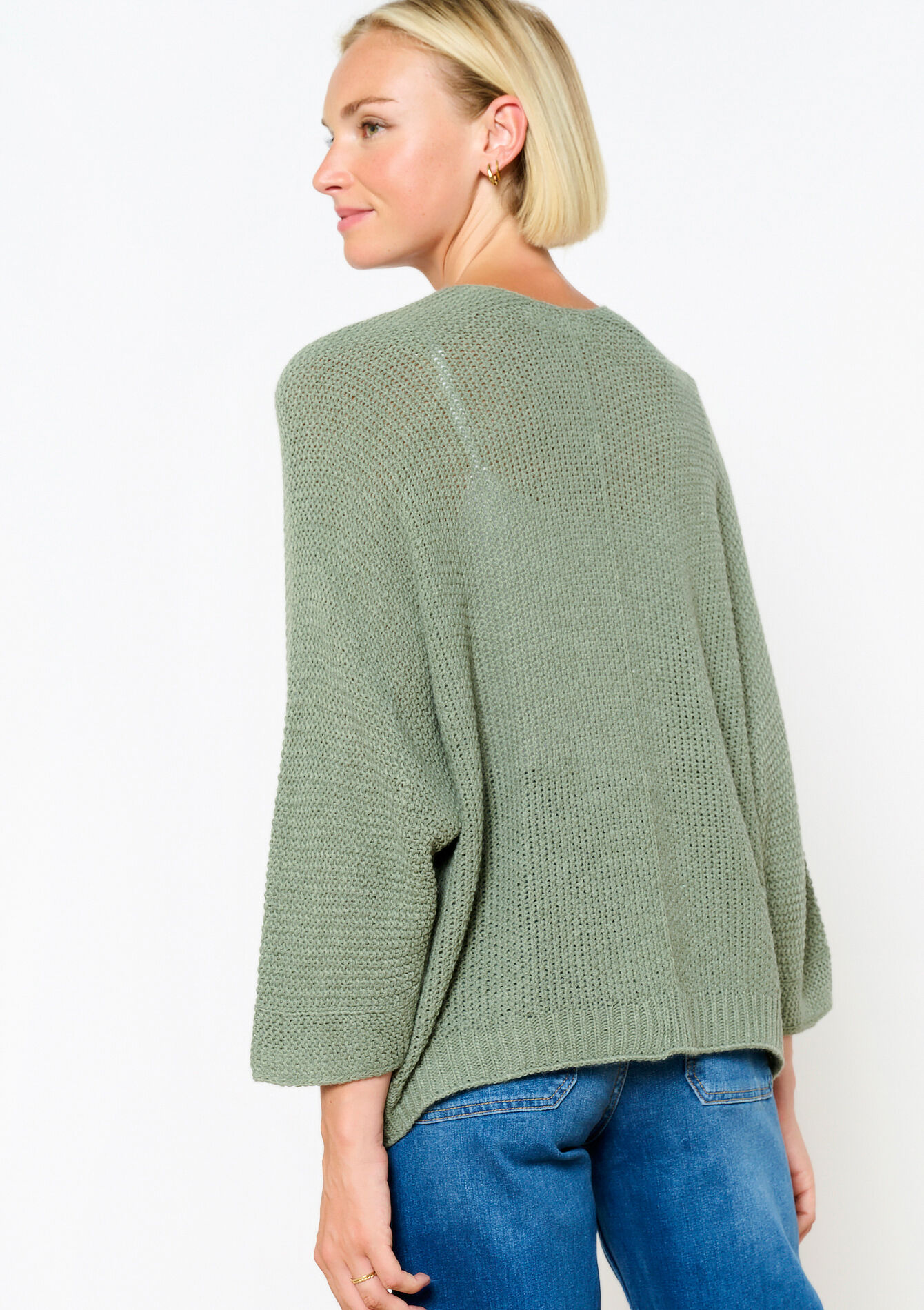 Open cardigan - KHAKI - 04101184_433