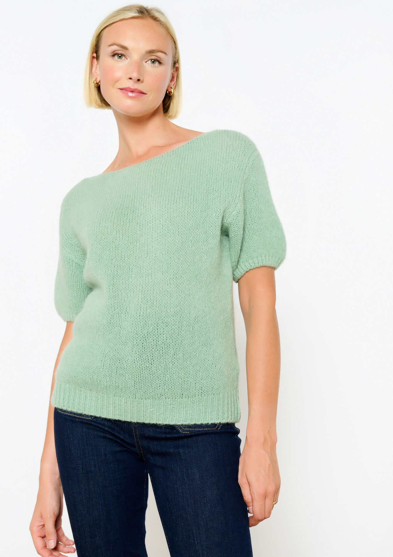 Trui met korte mouwen, Trui met korte mouwen - MINT GREEN - 04006657_1723