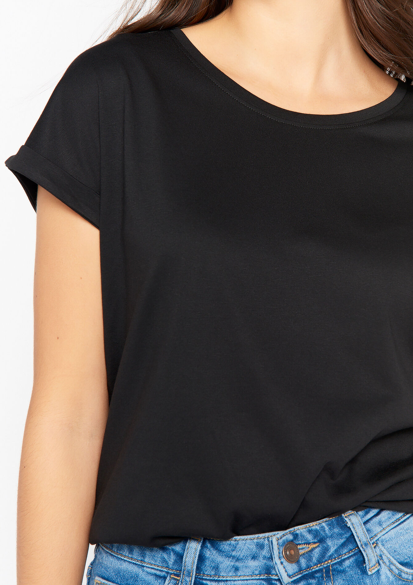 Basic T-shirt - BLACK - 02301308_1119