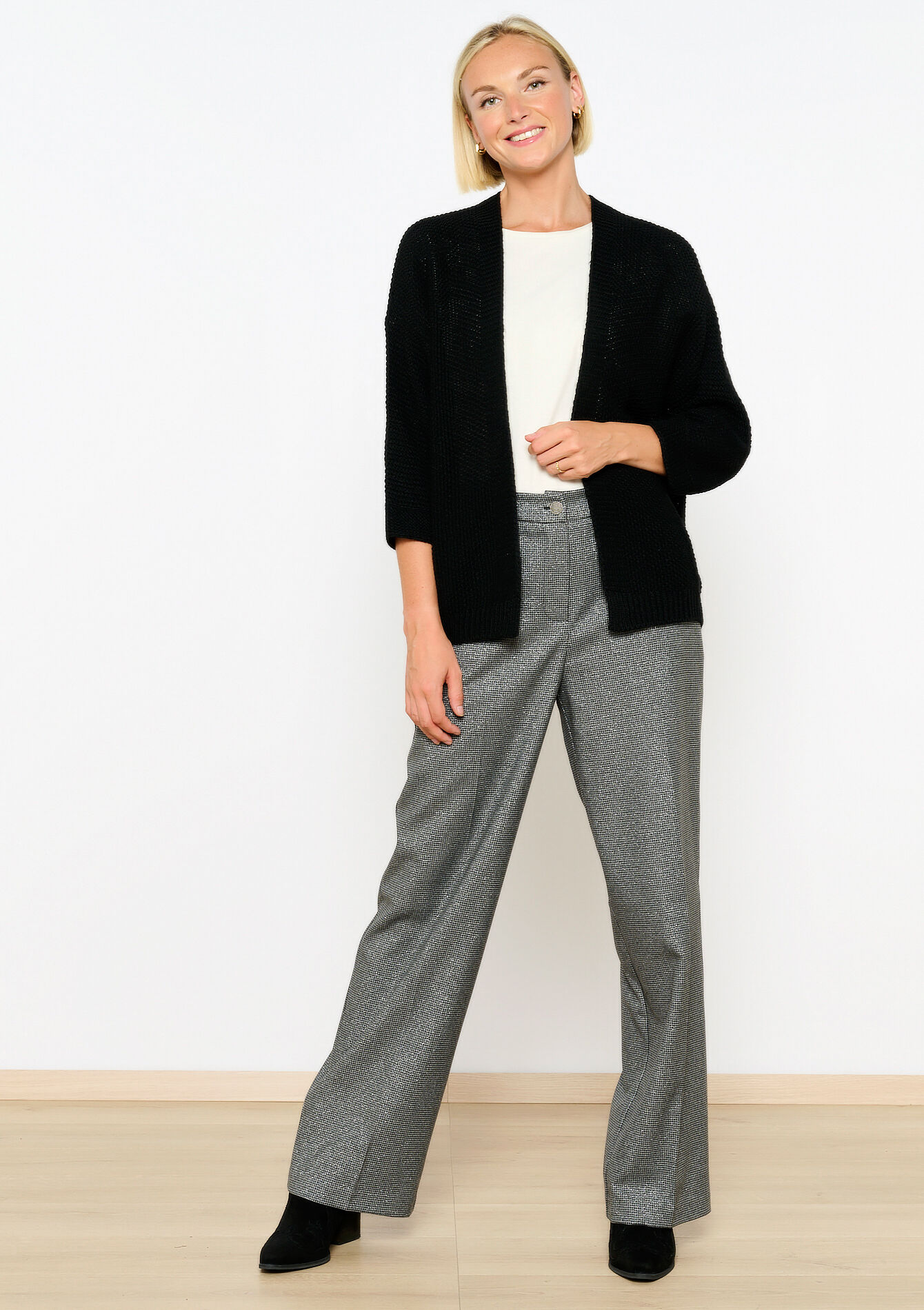 Open cardigan - BLACK - 04101184_1119