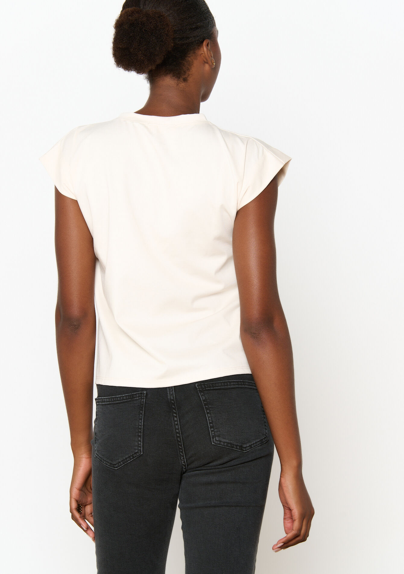 T-shirt à manches courtes - BEIGE SAND - 02301683_1940