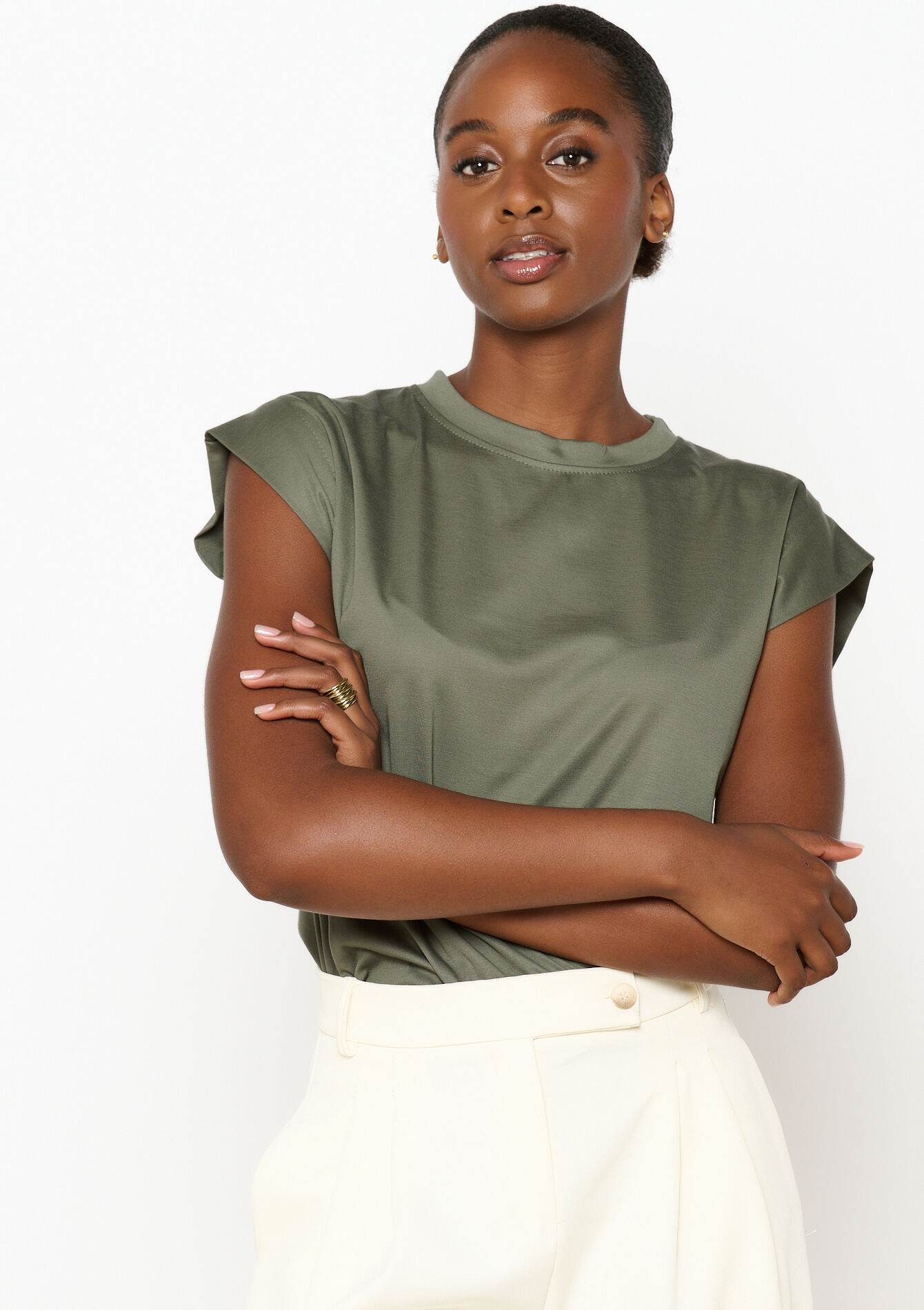 Short-sleeved T-shirt - KHAKI - 1116652