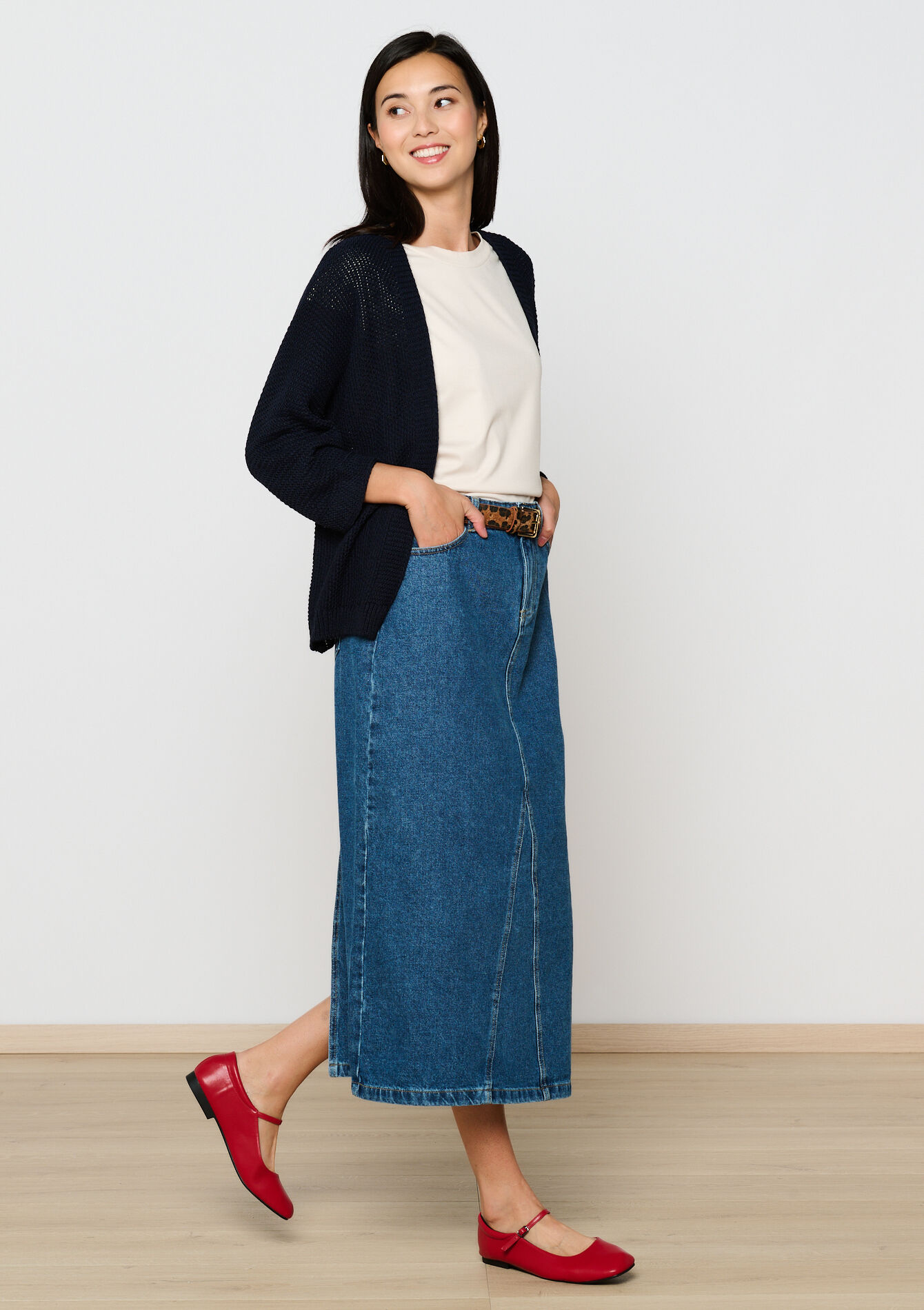 Open cardigan - NAVY BASIC - 04101184_2723