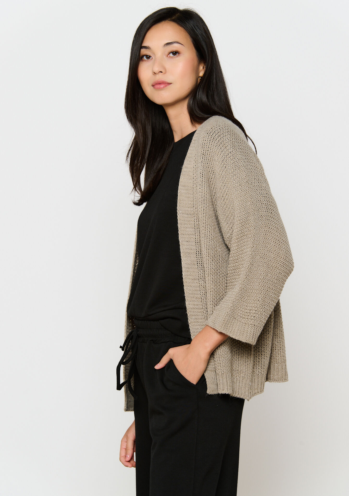 Open cardigan - TAUPE - 04101184_1021