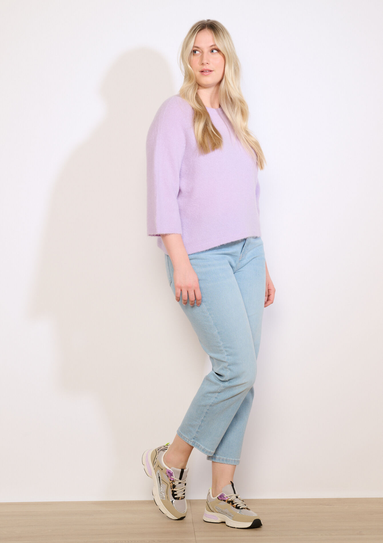 Pull doux manches 3/4 - LILAC BRIGHT - 04007207_2578