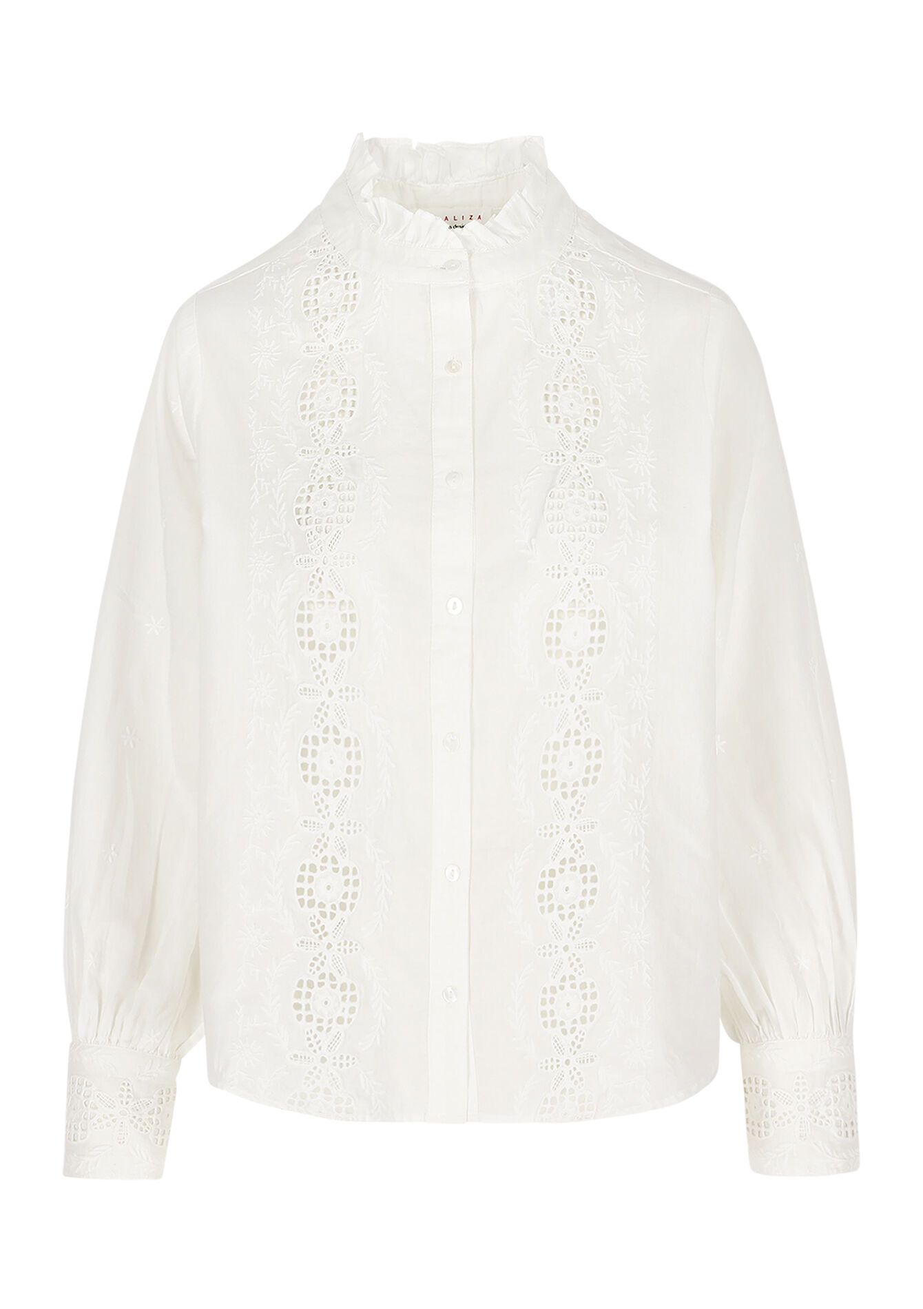 Chemise blanche ajourée chic - OPTICAL WHITE - 05702953_1019
