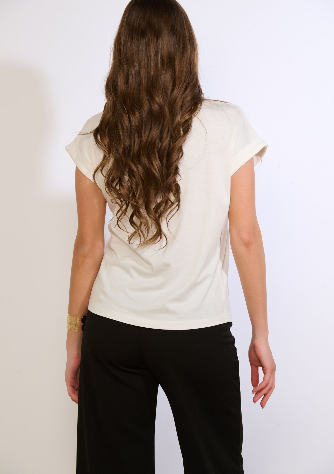 T-shirt fluide manches courtes - OFFWHITE - 02301926_1001