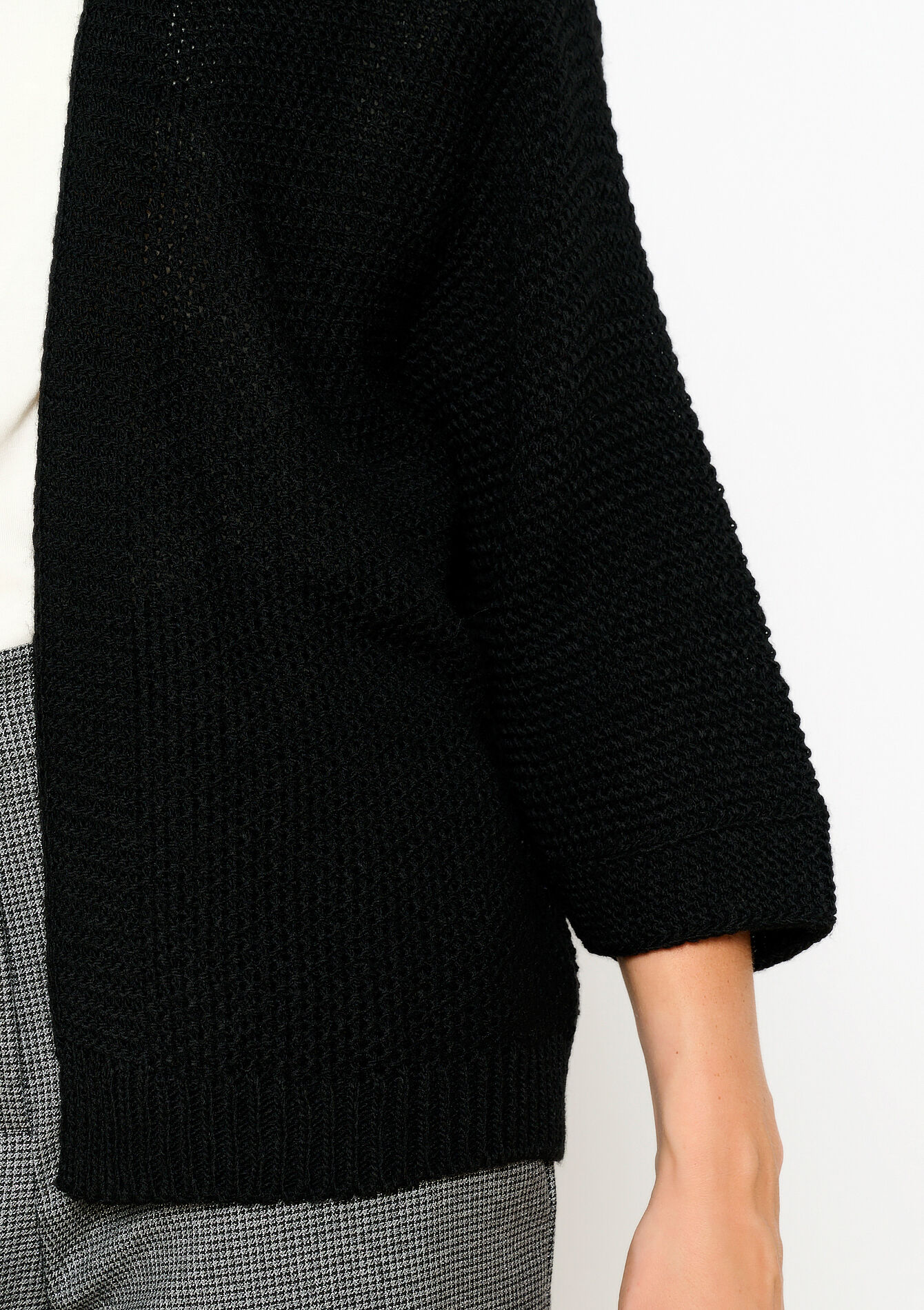 Open cardigan - BLACK - 04101184_1119