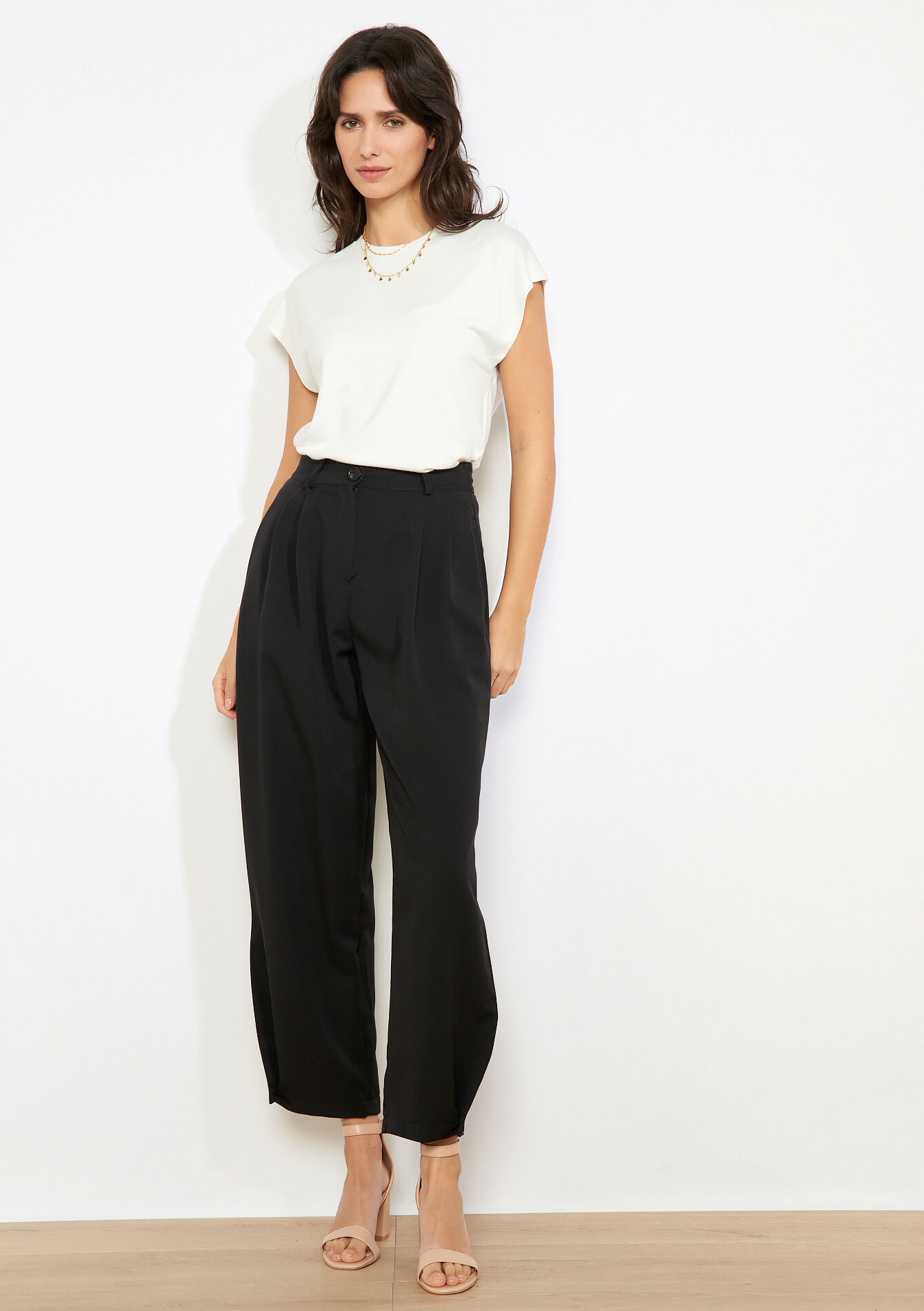 Pantalon barrel habillé - BLACK - 06100791_1119