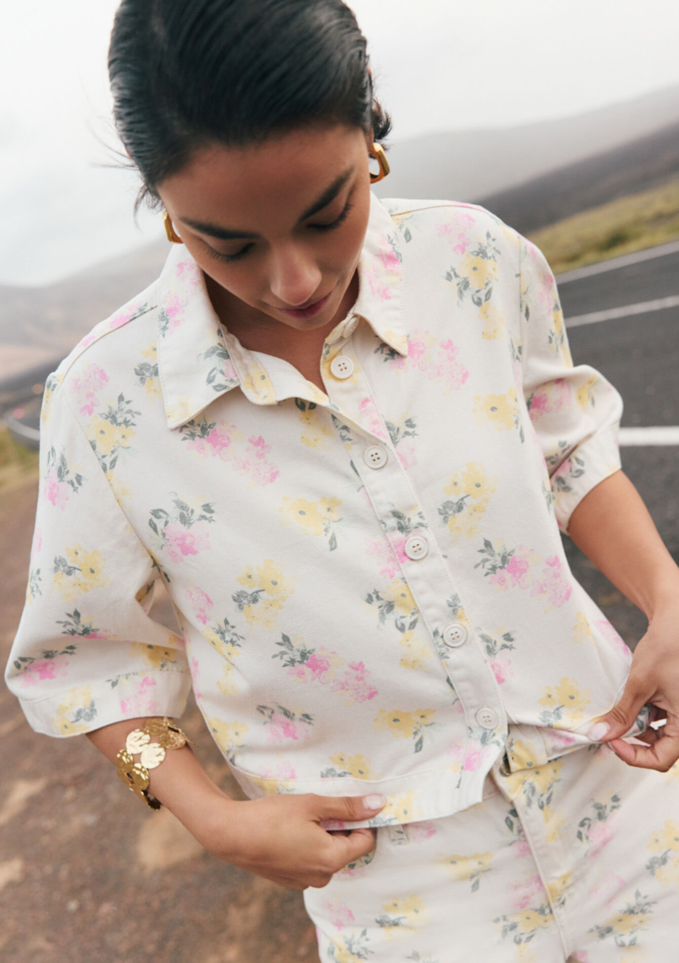 Chemise courte imprimée - OFFWHITE - 05703037_1001