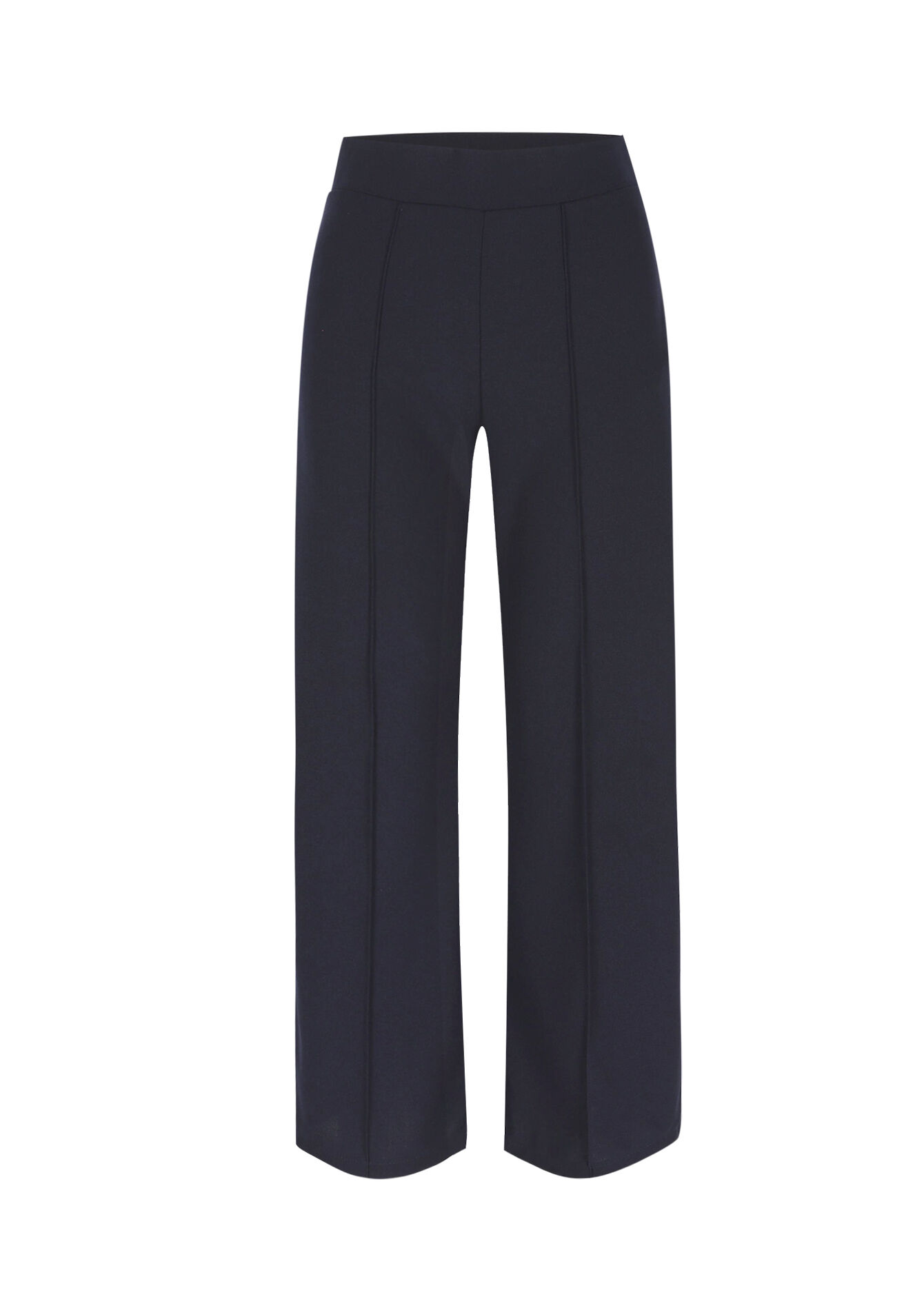 Wijde elegante broek, Wijde elegante broek - NAVY BASIC - 06601100_2723