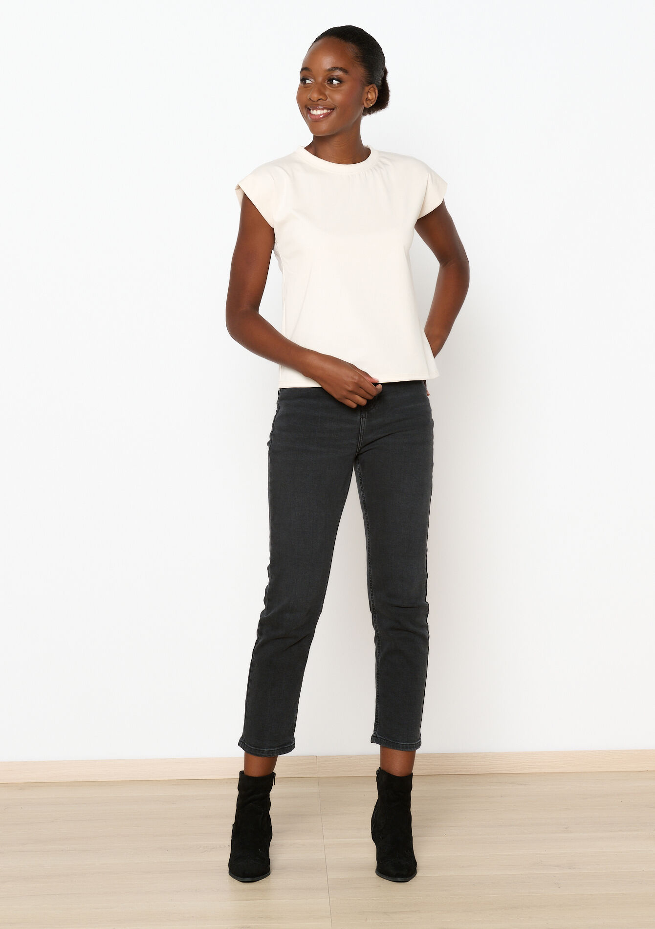 T-shirt à manches courtes - BEIGE SAND - 02301683_1940