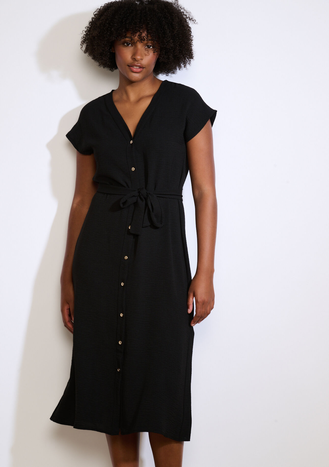 Overhemdjurk met knoopjes - BLACK - 08104243_1119