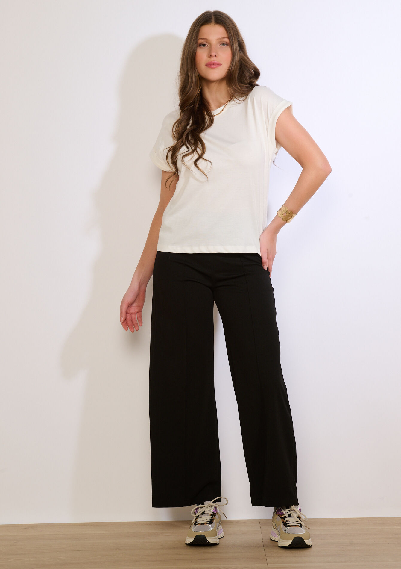 T-shirt fluide manches courtes - OFFWHITE - 02301926_1001