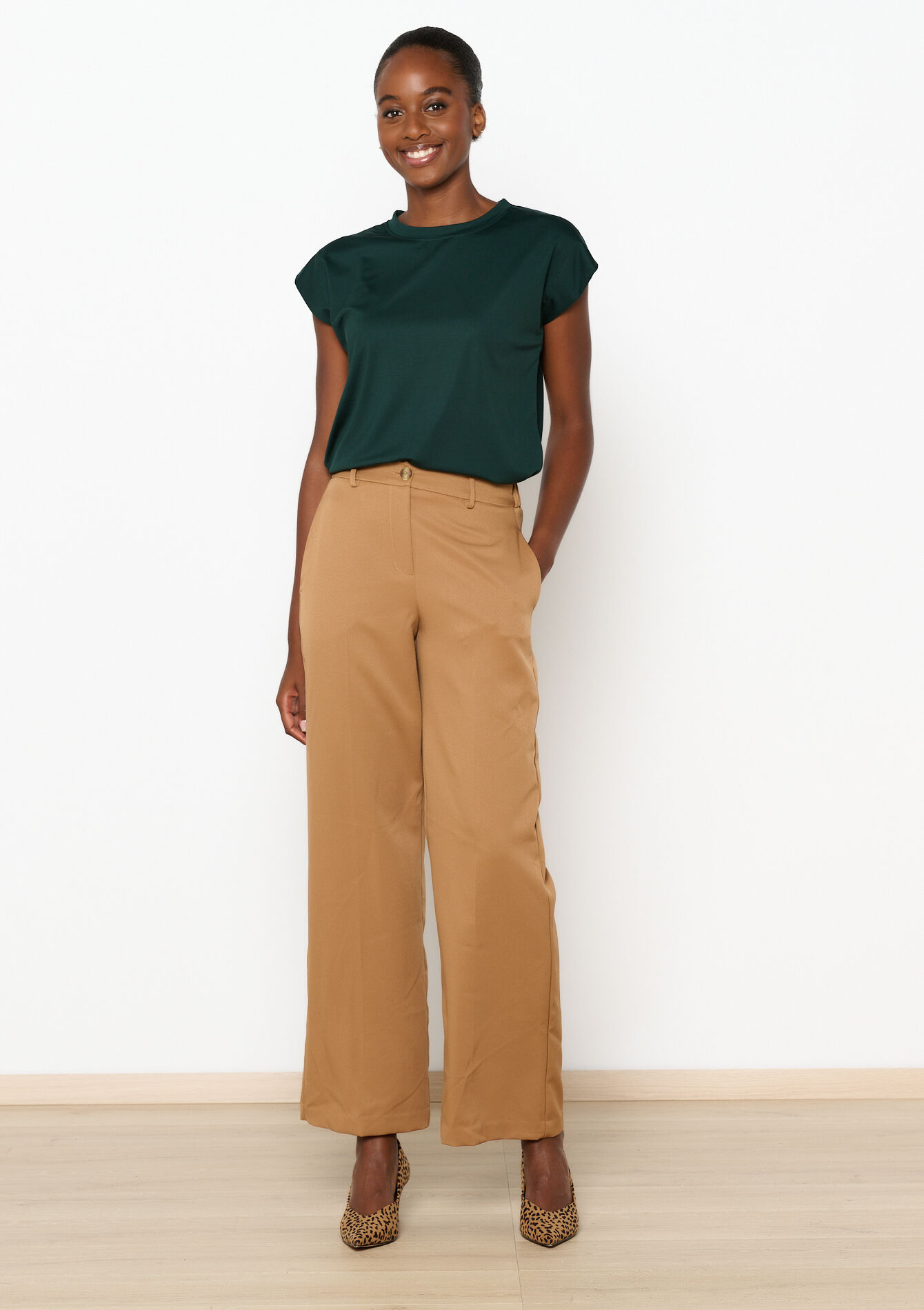 T-shirt met korte mouwen - BOTTLE GREEN - 02301683_1778