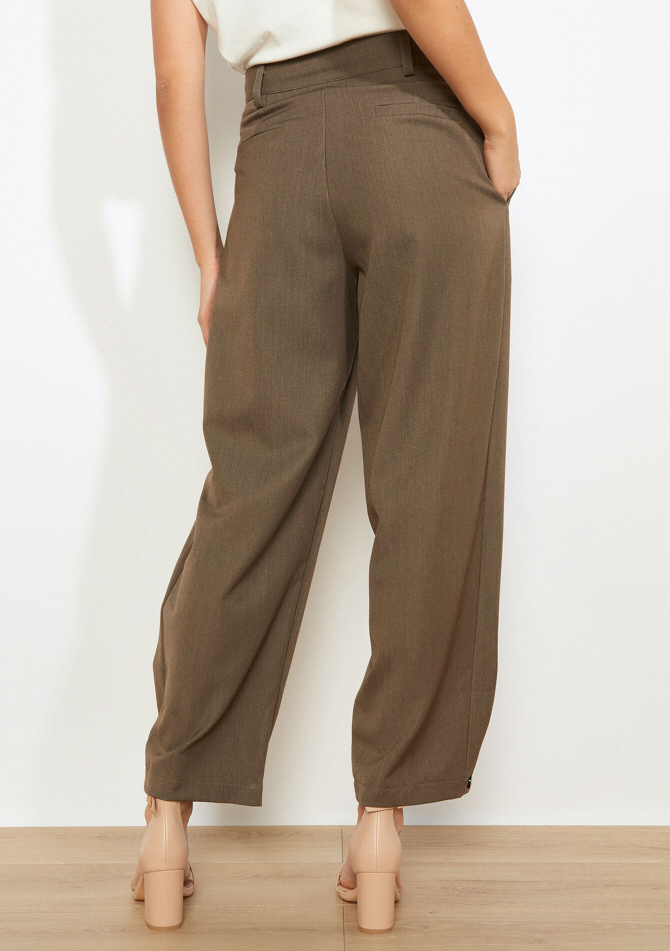Elegante barrel broek, Elegante barrel broek - BROWN COFFEE - 06100791_3717