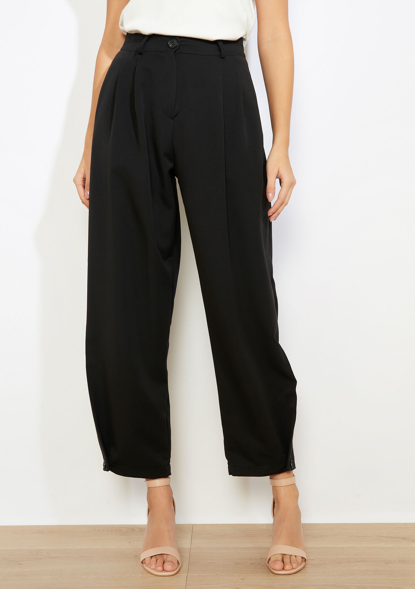 Pantalon barrel habillé - BLACK - 06100791_1119