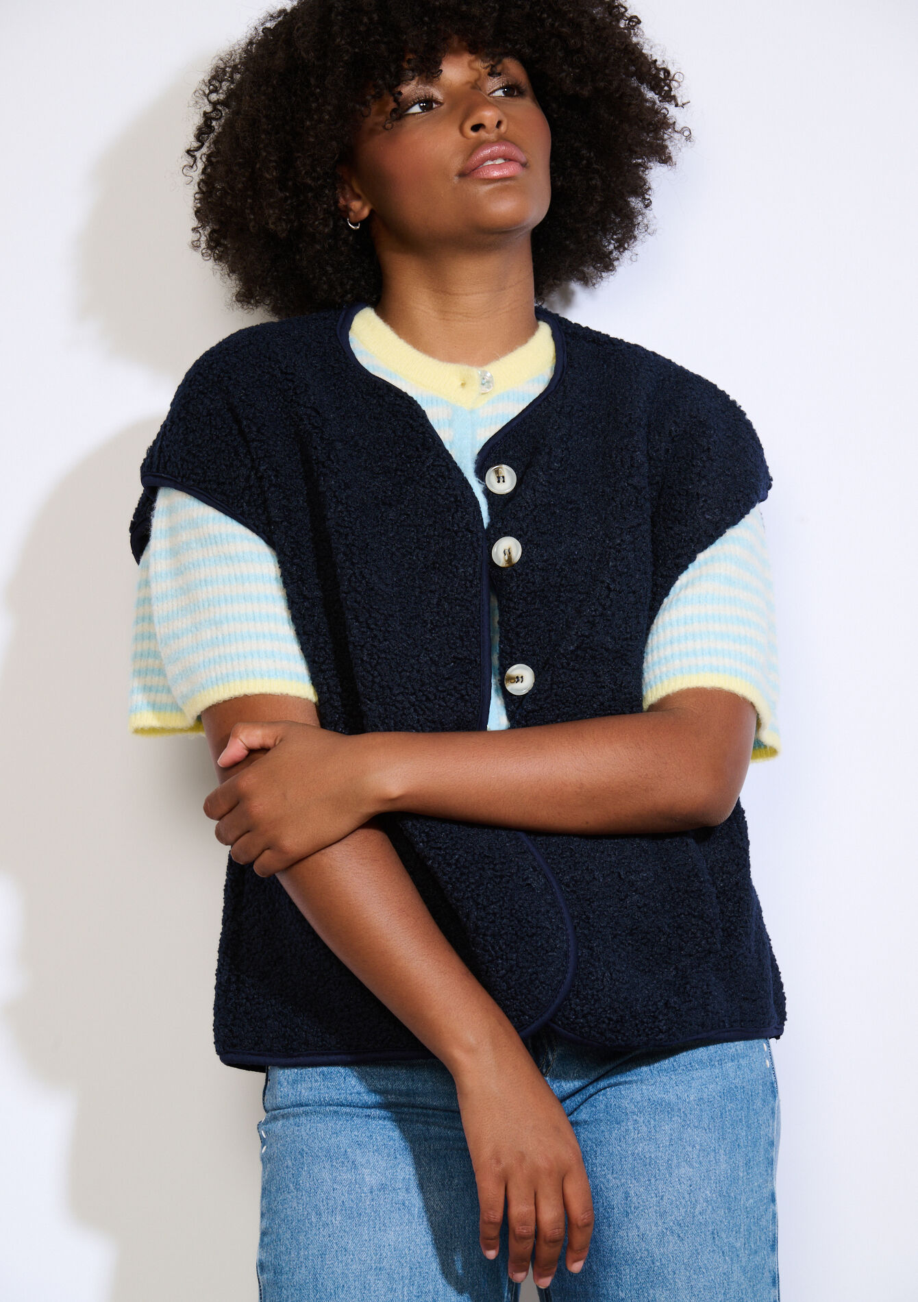 Gilet sans manches doux - NAVY BASIC - 09001486_2723