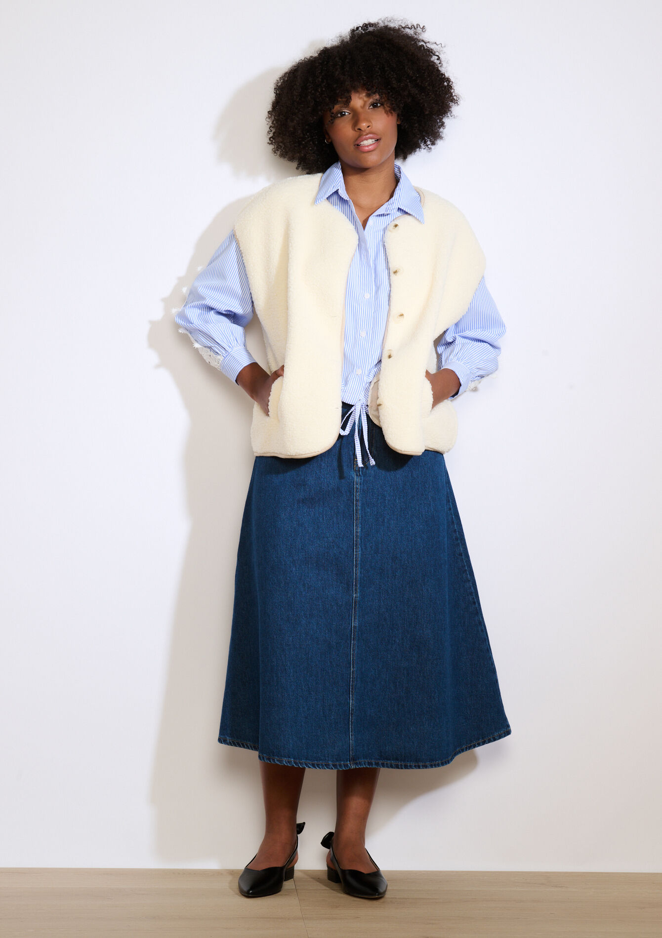 Gilet sans manches doux - VANILLA WHITE - 09001486_1013