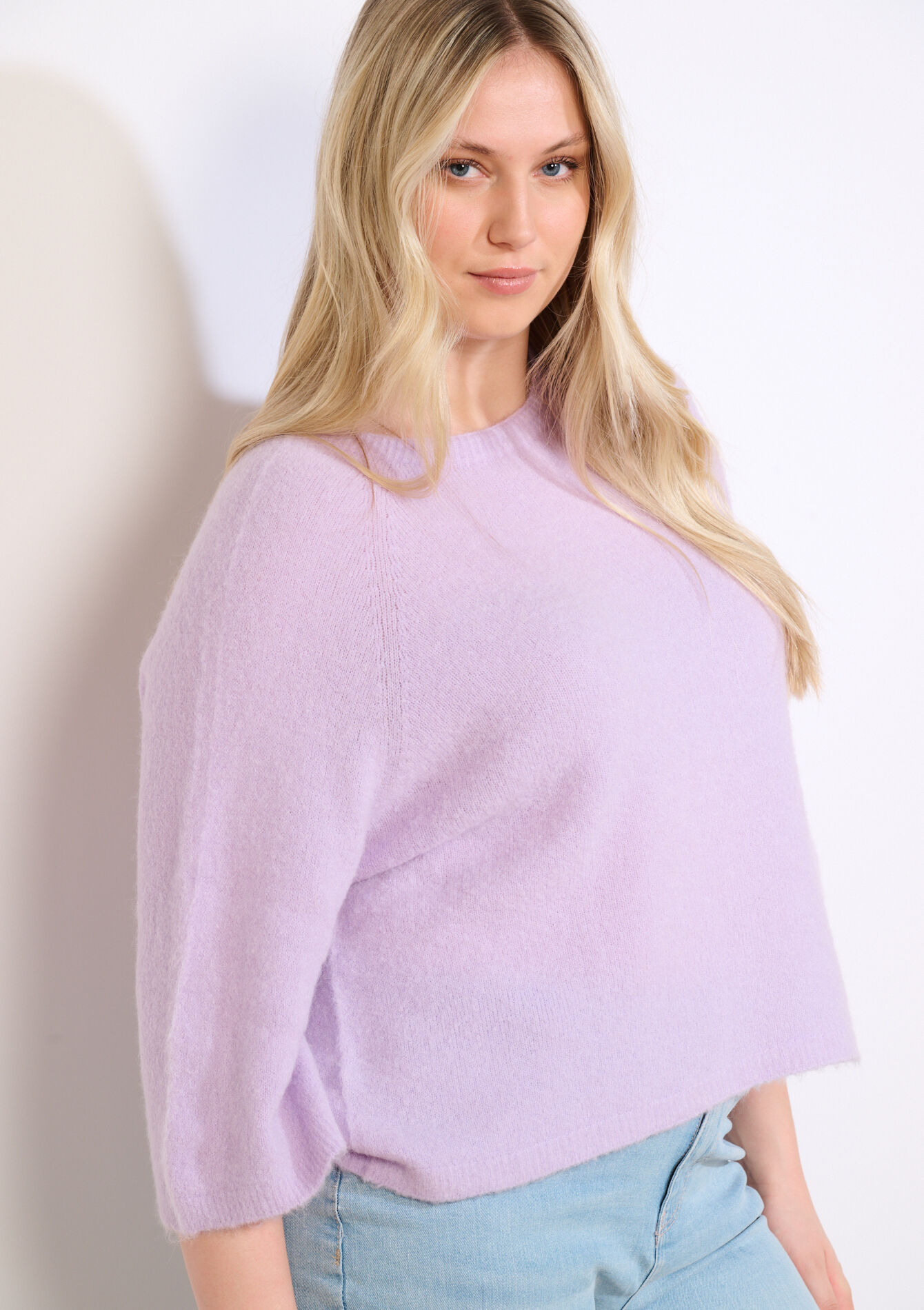 Pull doux manches 3/4 - LILAC BRIGHT - 04007207_2578