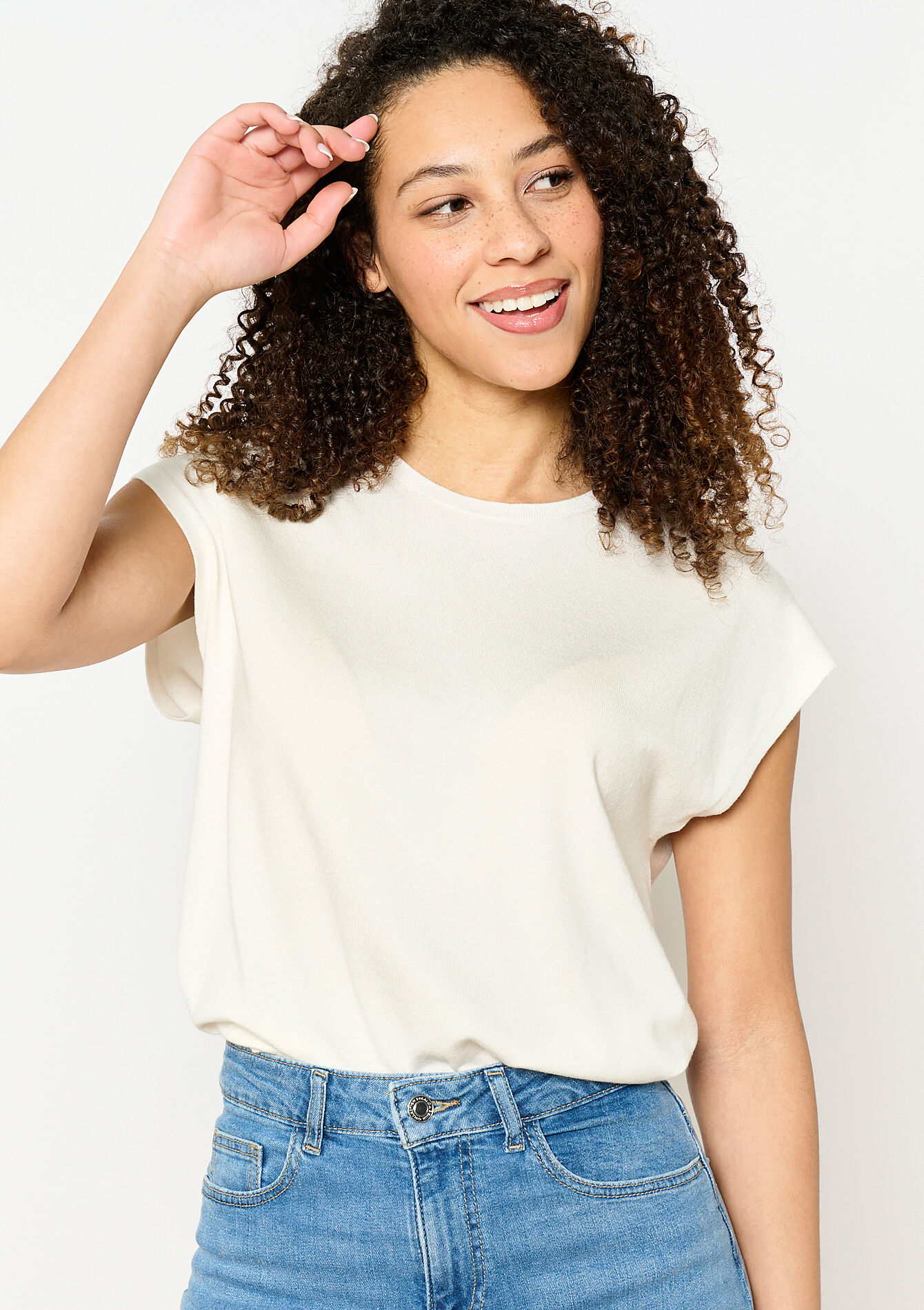Pull léger sans manches - OFFWHITE - 04006777_1001