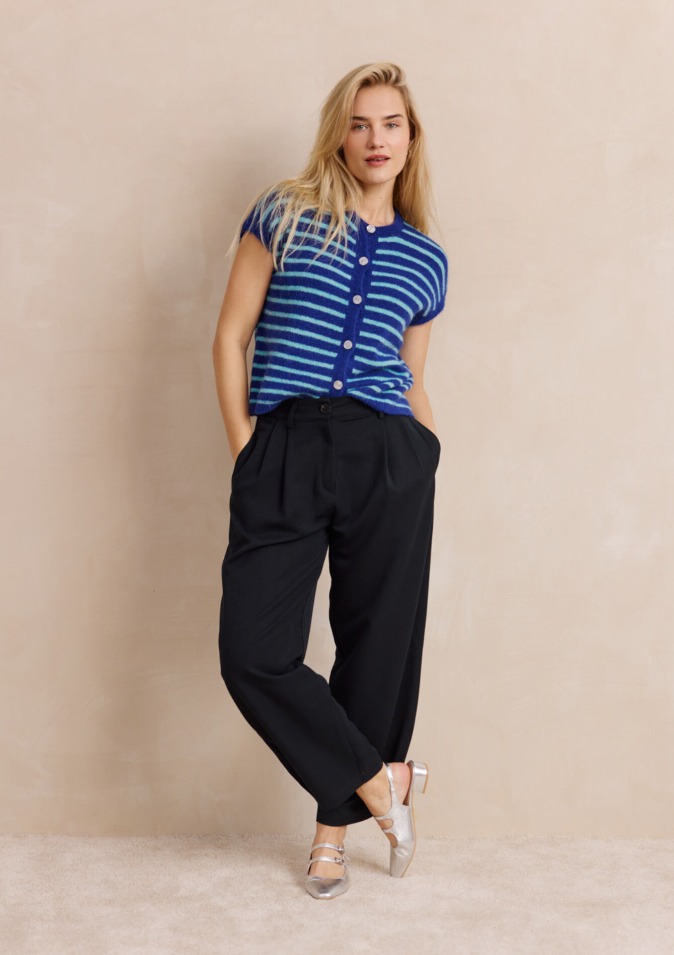 Tailored barrel trousers, Tailored barrel trousers, , back