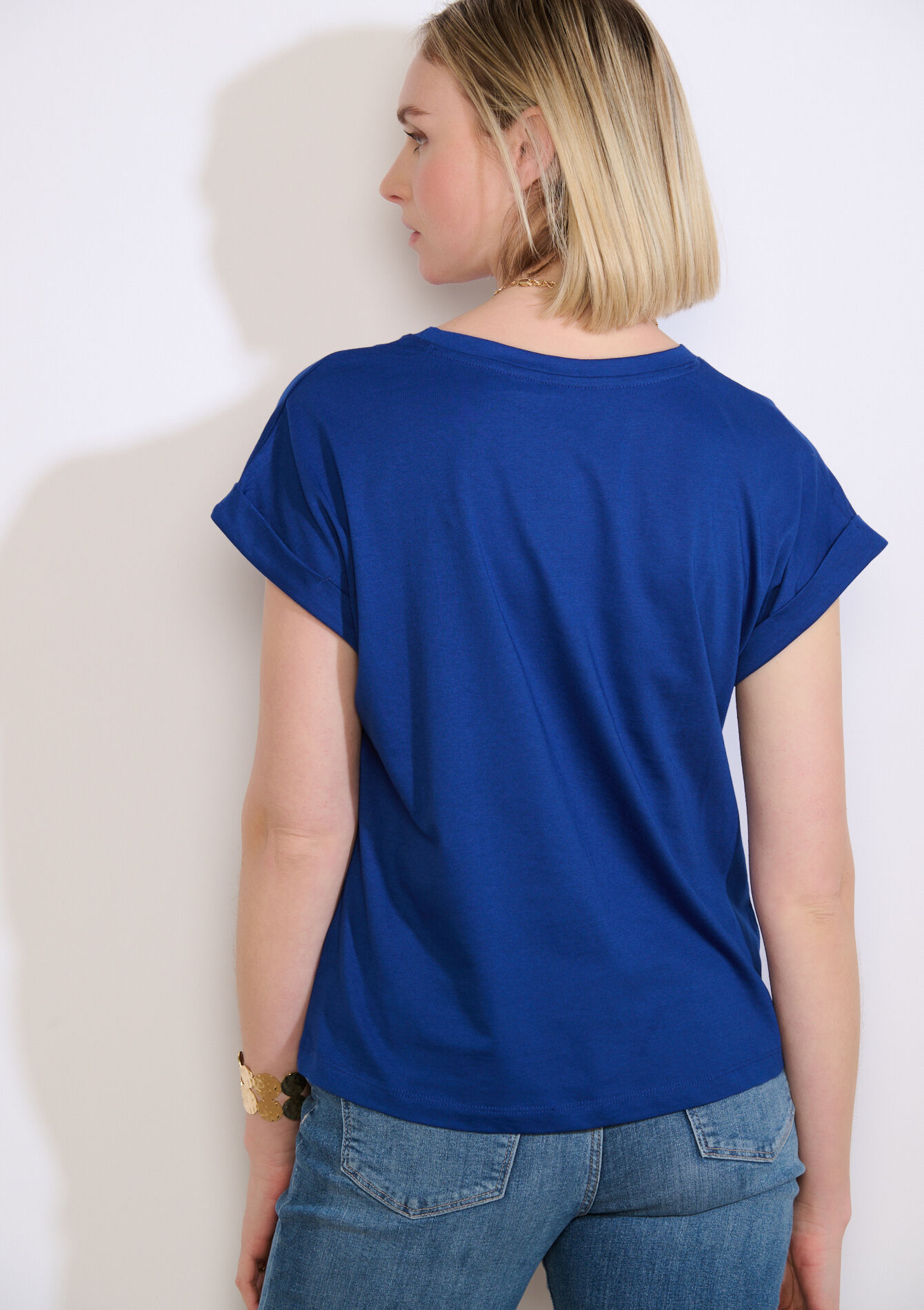 T-shirt fluide manches courtes - ELECTRIC BLUE - 02301926_1619