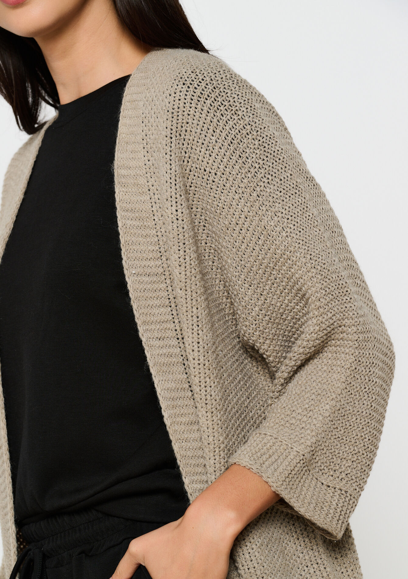 Open cardigan - TAUPE - 04101184_1021