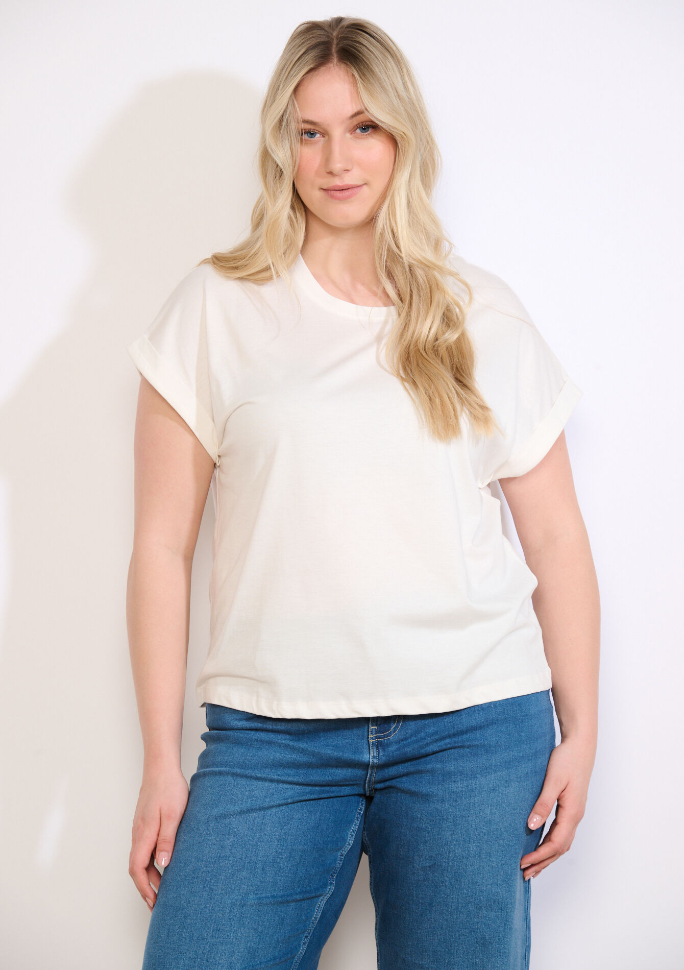 T-shirt fluide manches courtes - OFFWHITE - 02301926_1001