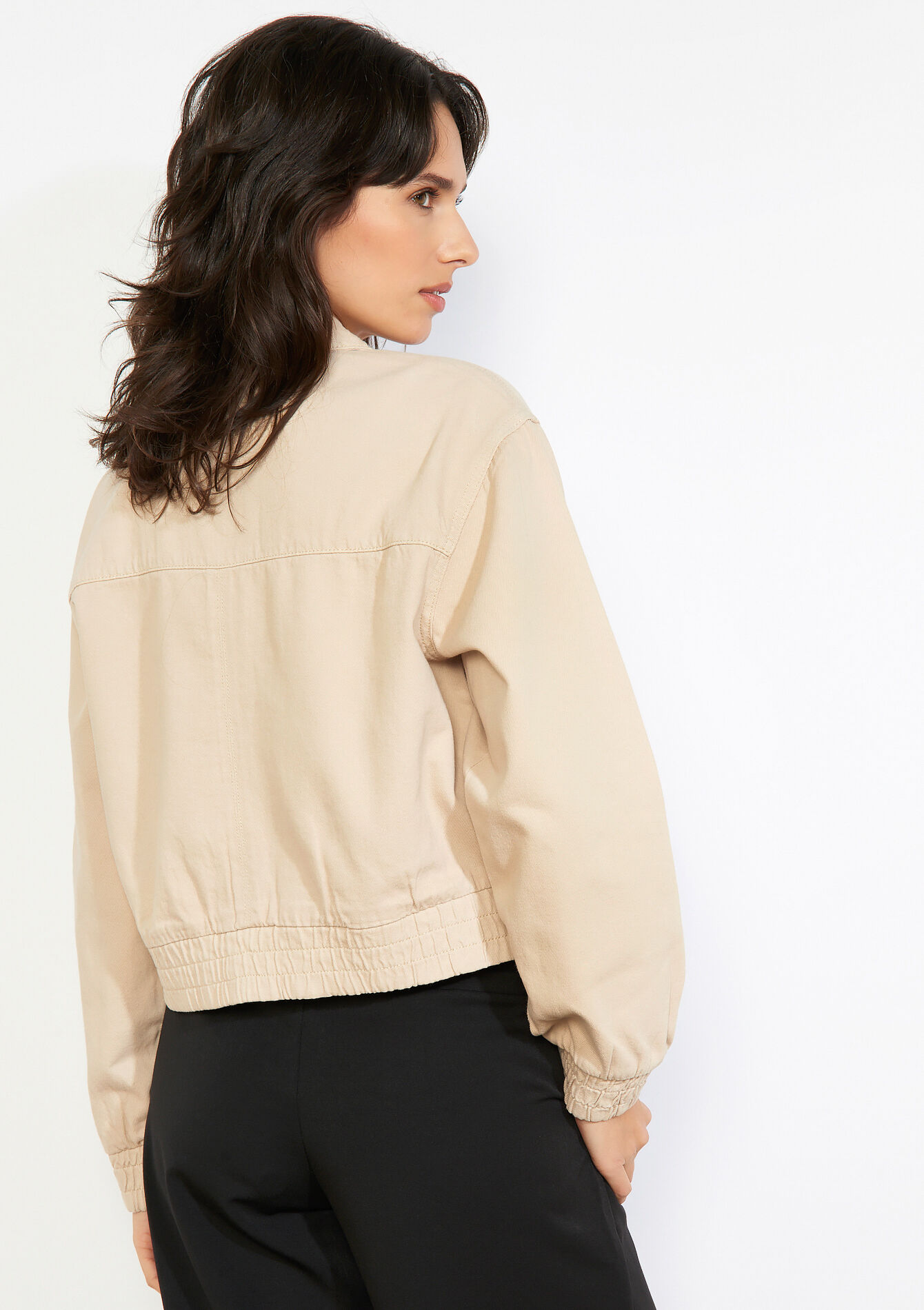 Blouson zippé court - LT BEIGE - 09101104_2527